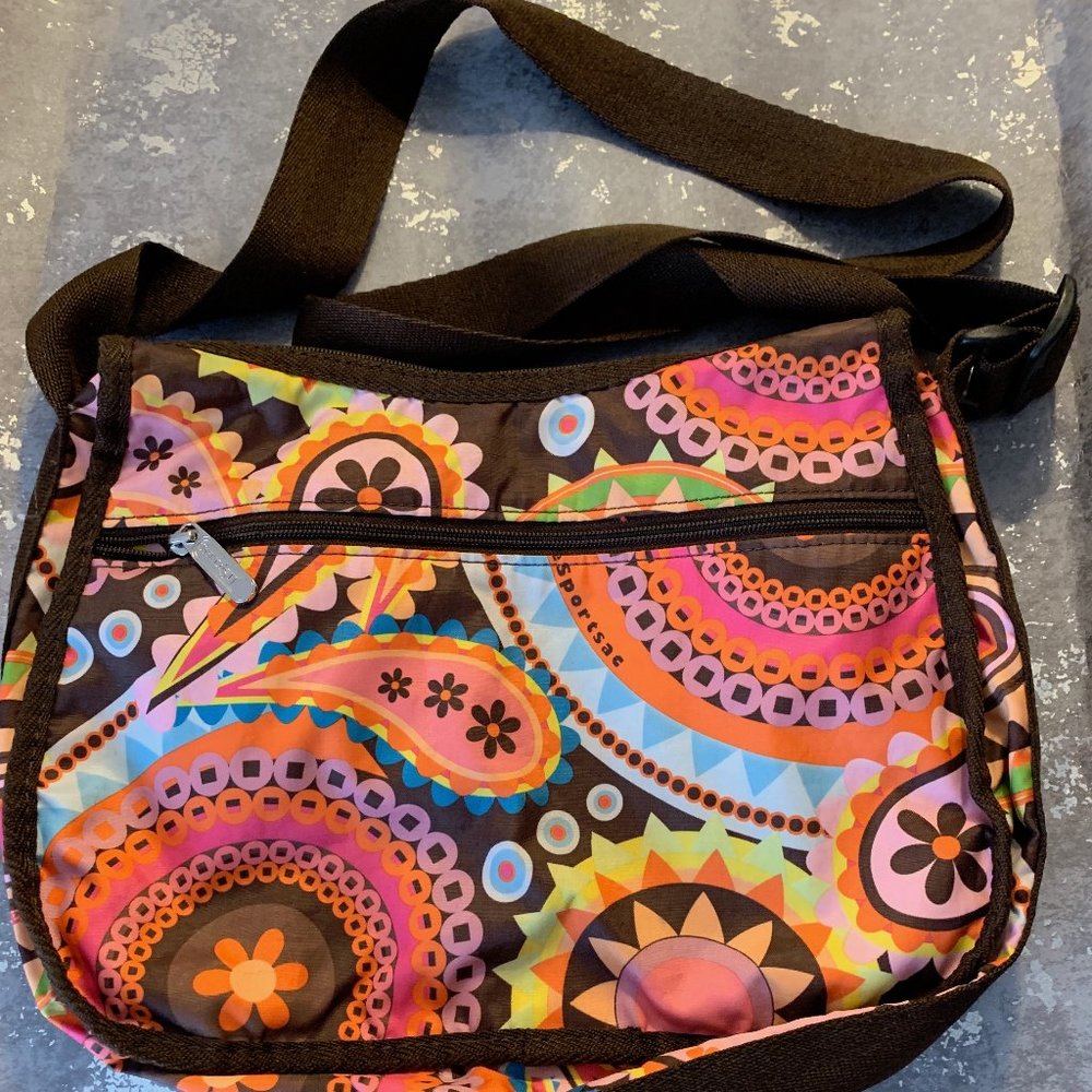 Lesportsac Classic Hobo Brown and Multi Color Flor